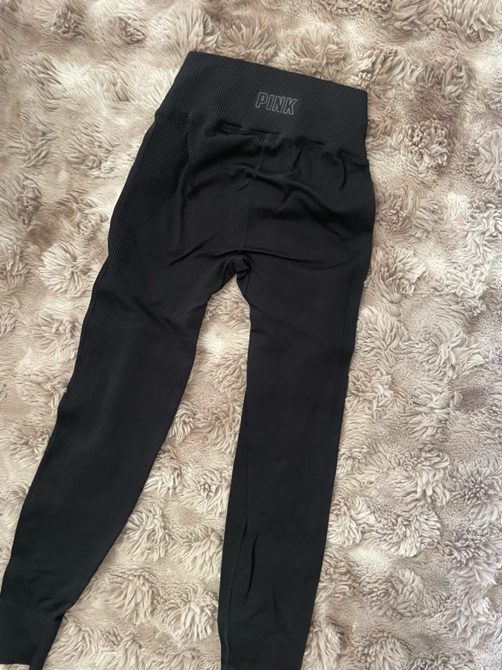 PINK Victoria's Secret Black Seamless High-Rise Womens Leggings